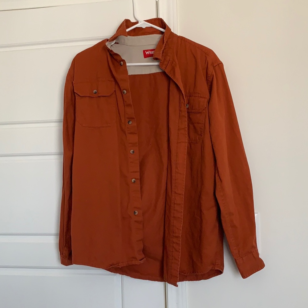 Orange Wrangler Button Down
